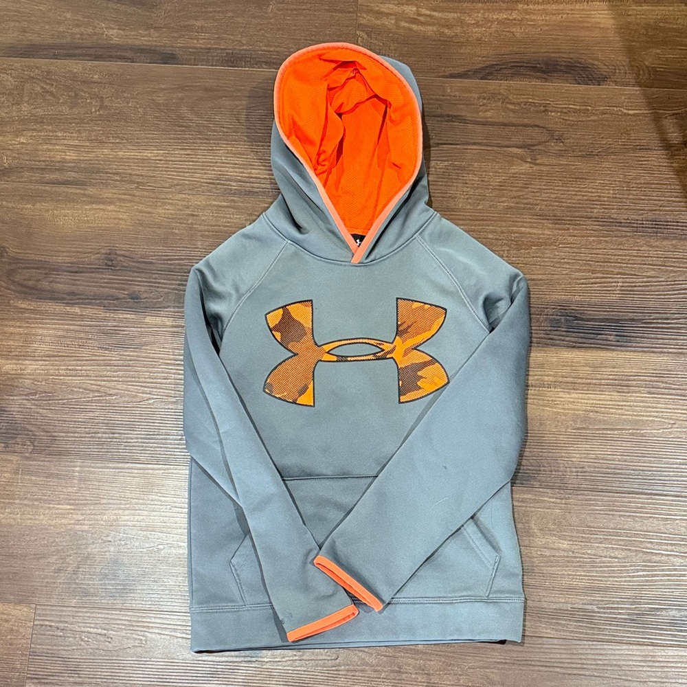 Under Armour Charcoal and Bright Orange Hoodie